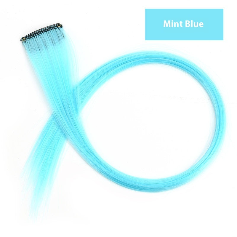 Color Hair Hanging Ear Dyed Wig Set Hair Extension Color Stripes Hot Color