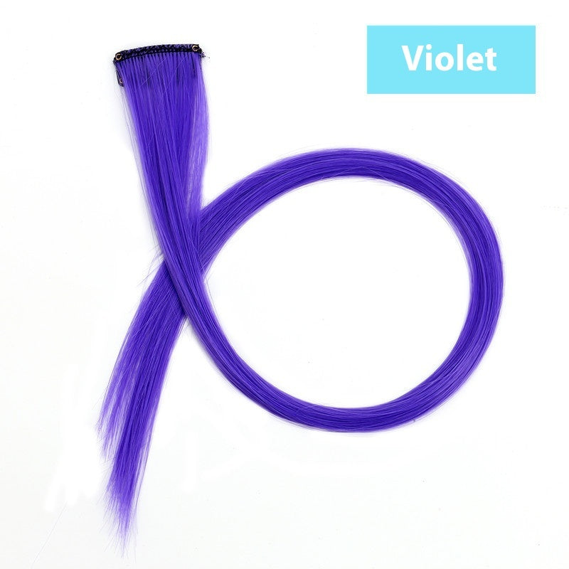 Color Hair Hanging Ear Dyed Wig Set Hair Extension Color Stripes Hot Color