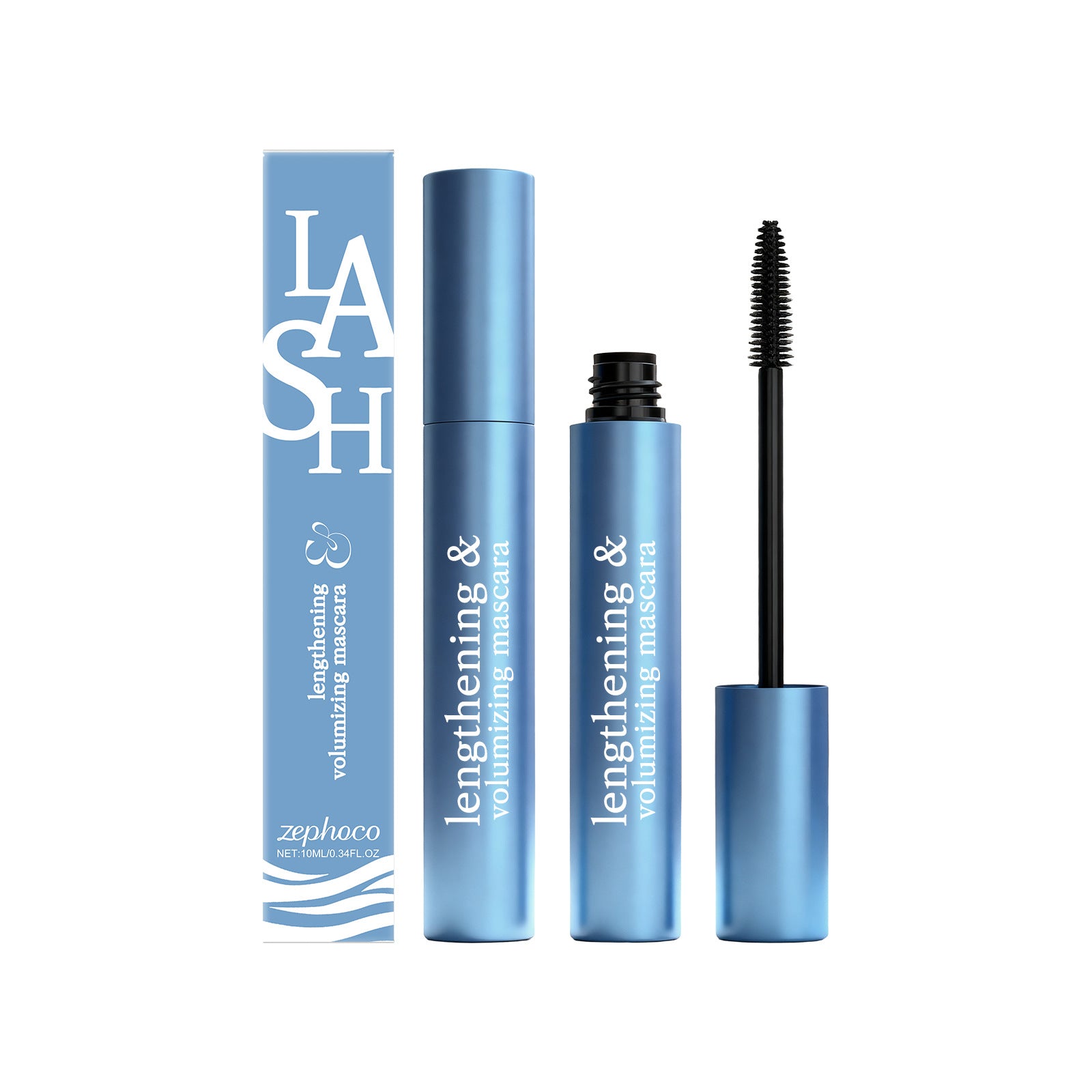 Black Volumizing & Curling Mascara for Long-Lasting, Intense Volume and Defined Curls