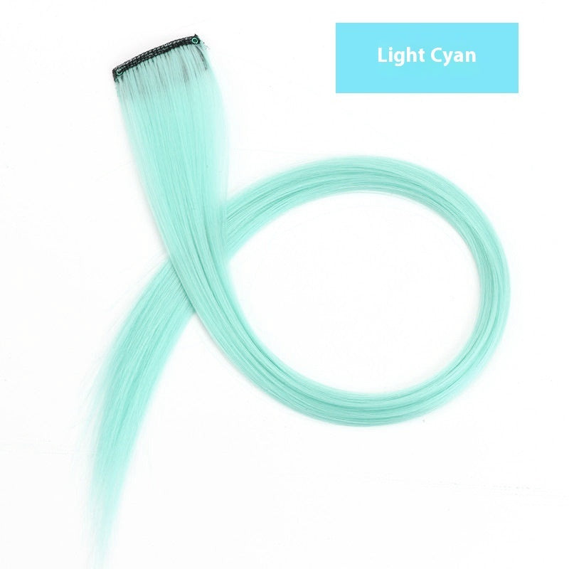 Color Hair Hanging Ear Dyed Wig Set Hair Extension Color Stripes Hot Color