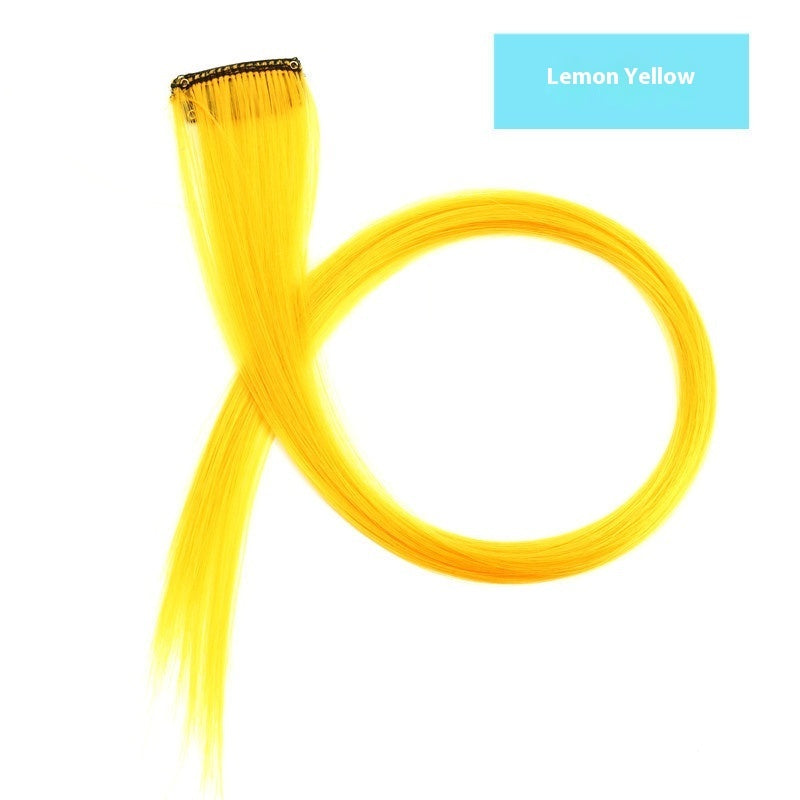 Color Hair Hanging Ear Dyed Wig Set Hair Extension Color Stripes Hot Color