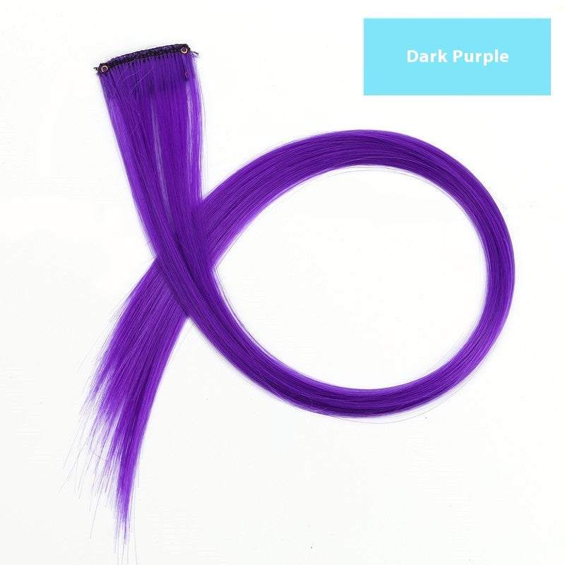 Color Hair Hanging Ear Dyed Wig Set Hair Extension Color Stripes Hot Color