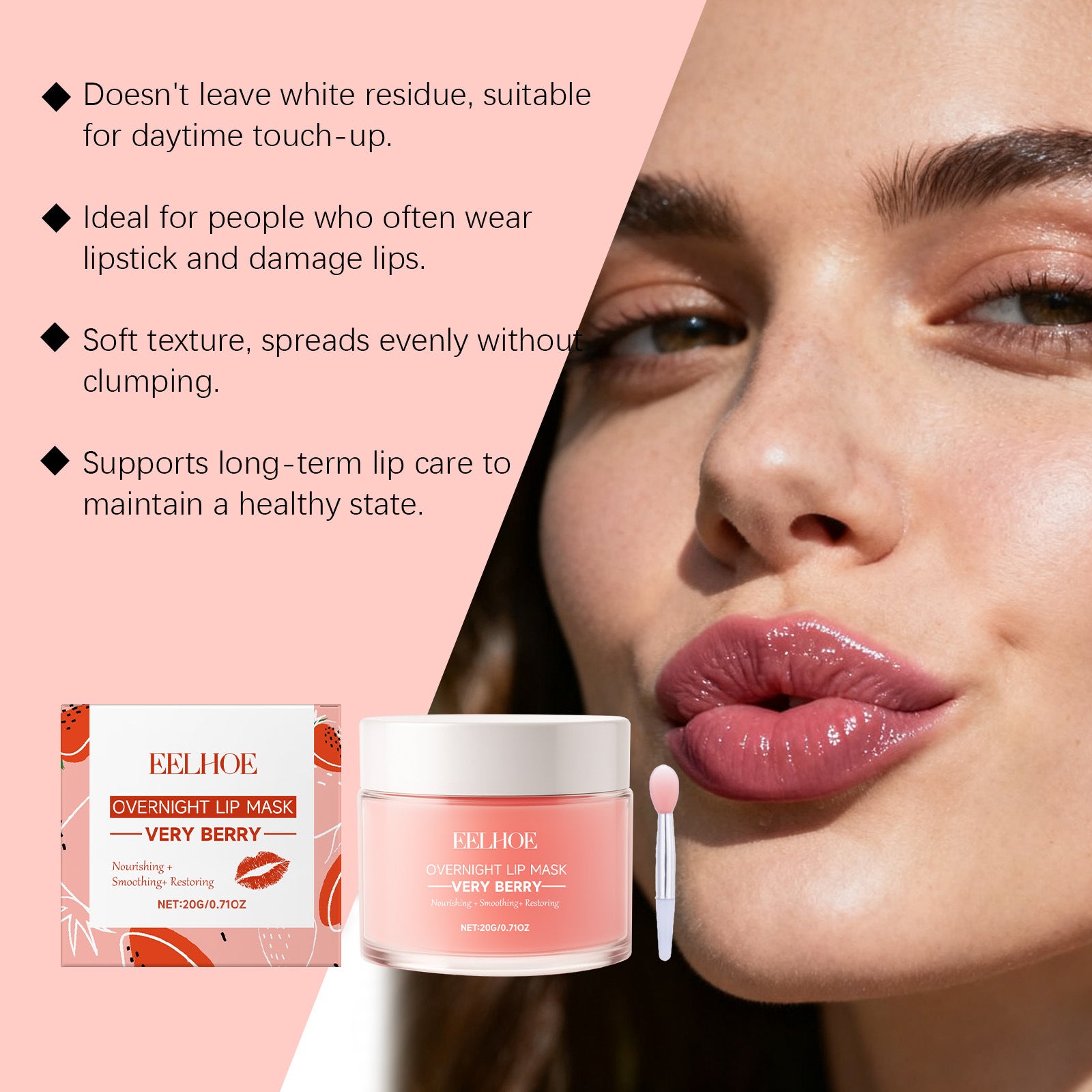 Berry Nourishing Sleep Lip Mask – Hydrating, Repairing & Softening Overnight Treatment for Smooth, Plump Lips