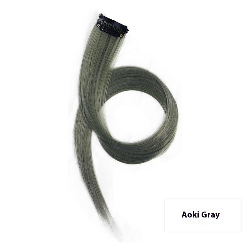 Color Hair Hanging Ear Dyed Wig Set Hair Extension Color Stripes Hot Color