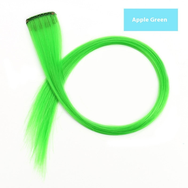 Color Hair Hanging Ear Dyed Wig Set Hair Extension Color Stripes Hot Color