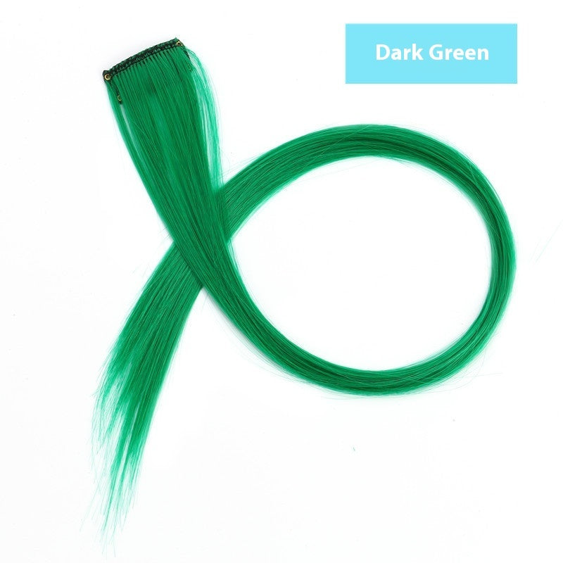 Color Hair Hanging Ear Dyed Wig Set Hair Extension Color Stripes Hot Color