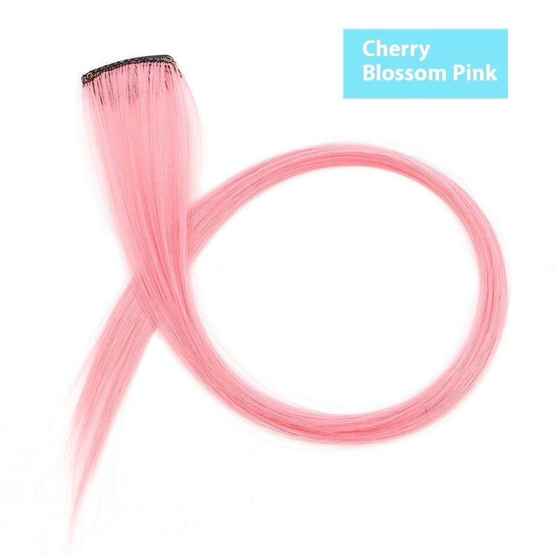 Color Hair Hanging Ear Dyed Wig Set Hair Extension Color Stripes Hot Color