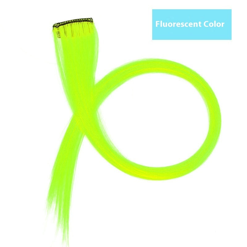 Color Hair Hanging Ear Dyed Wig Set Hair Extension Color Stripes Hot Color