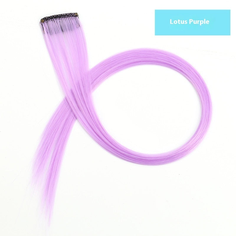 Color Hair Hanging Ear Dyed Wig Set Hair Extension Color Stripes Hot Color