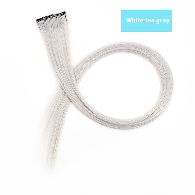 Color Hair Hanging Ear Dyed Wig Set Hair Extension Color Stripes Hot Color