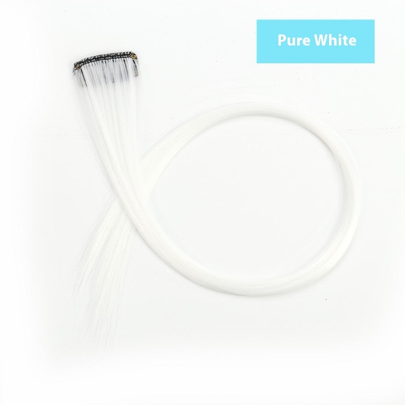 Color Hair Hanging Ear Dyed Wig Set Hair Extension Color Stripes Hot Color