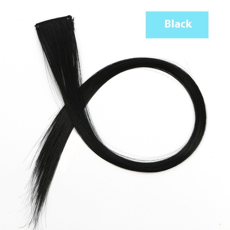 Color Hair Hanging Ear Dyed Wig Set Hair Extension Color Stripes Hot Color